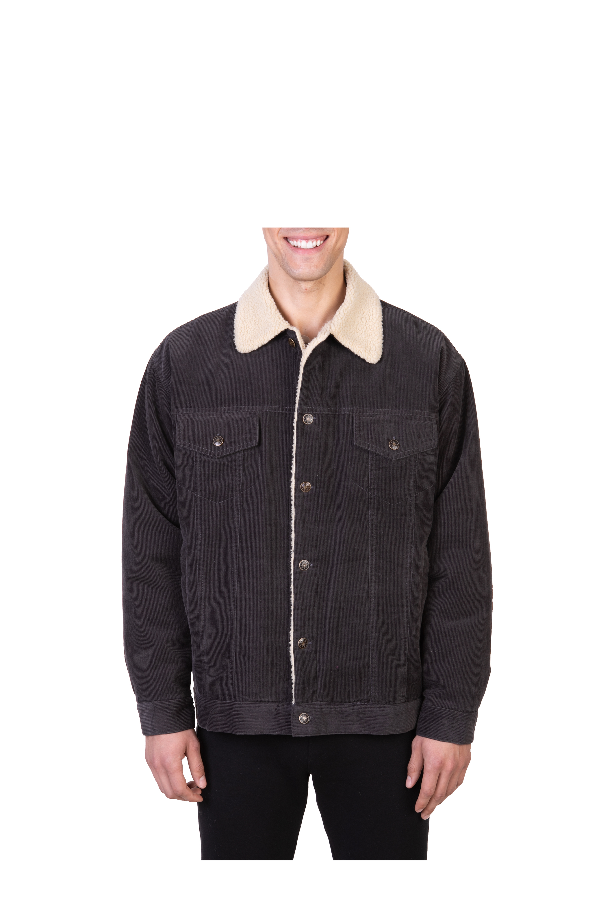 Maxxsel Sherpa Lined Corduroy Trucker Jacket (S-3XL) - Maxxsel