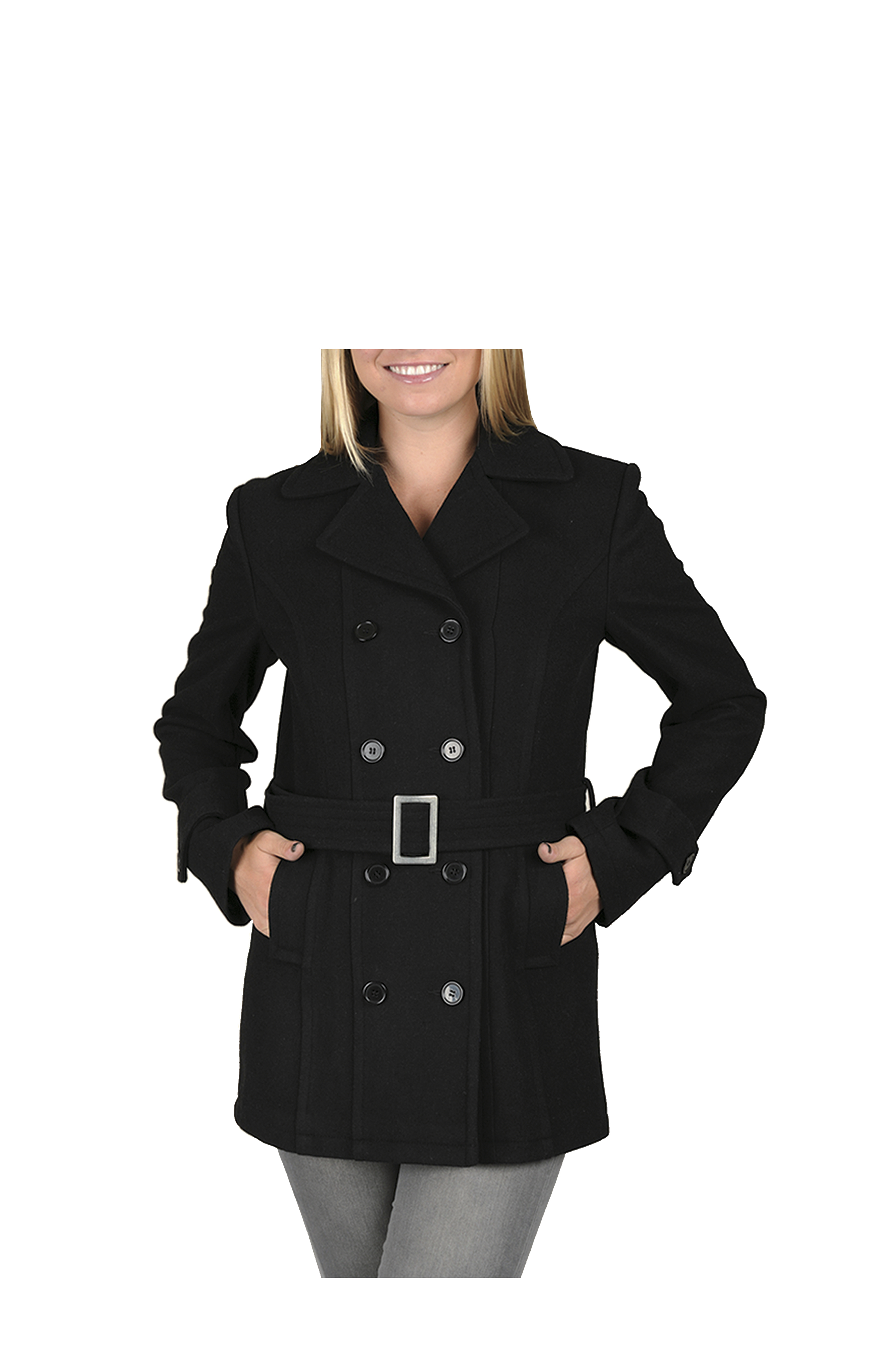 Women's mid shop length pea coat