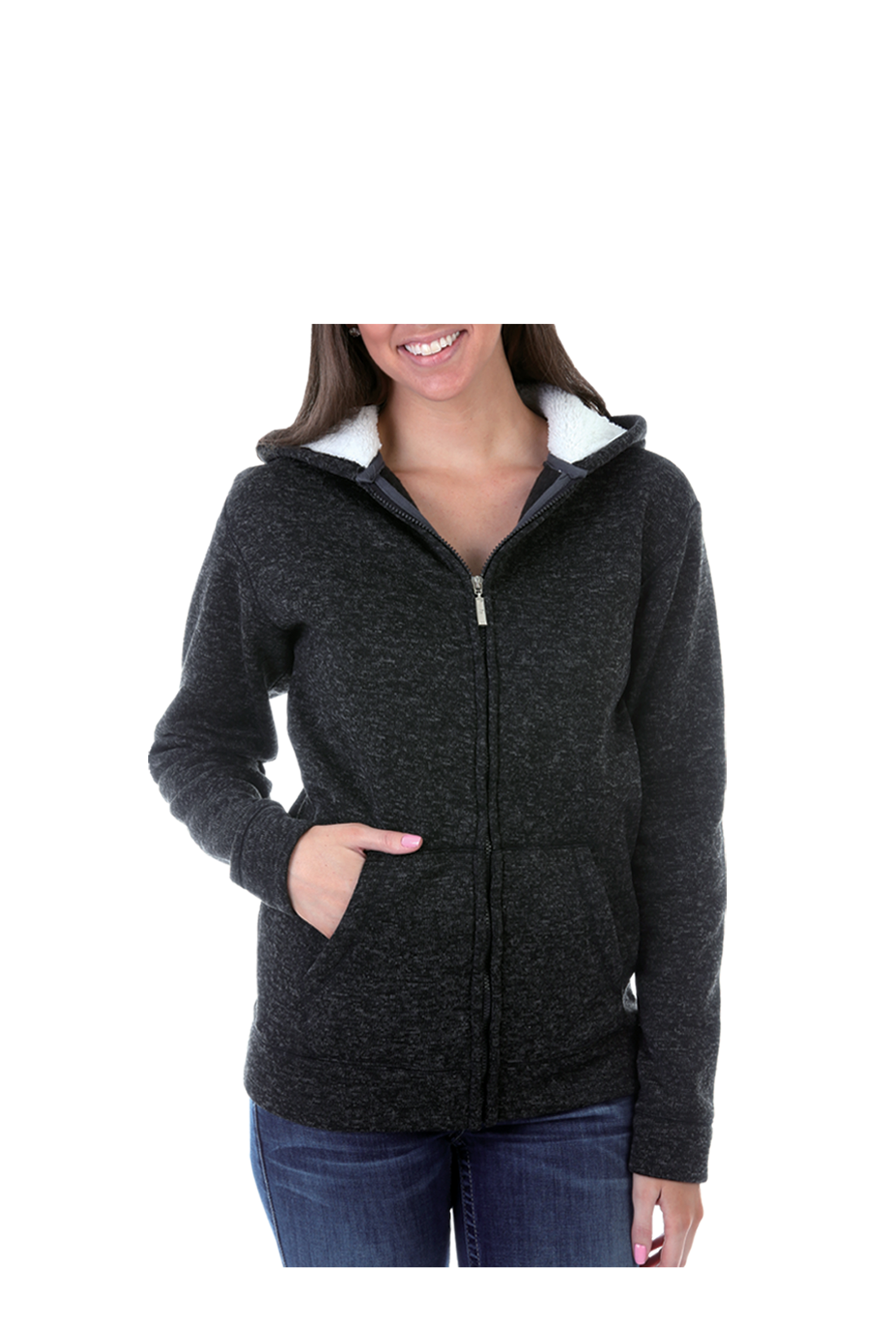 Maxxsel Misses Cut Yarn Dyed Fleece Zipper Hoodie (S-XL)