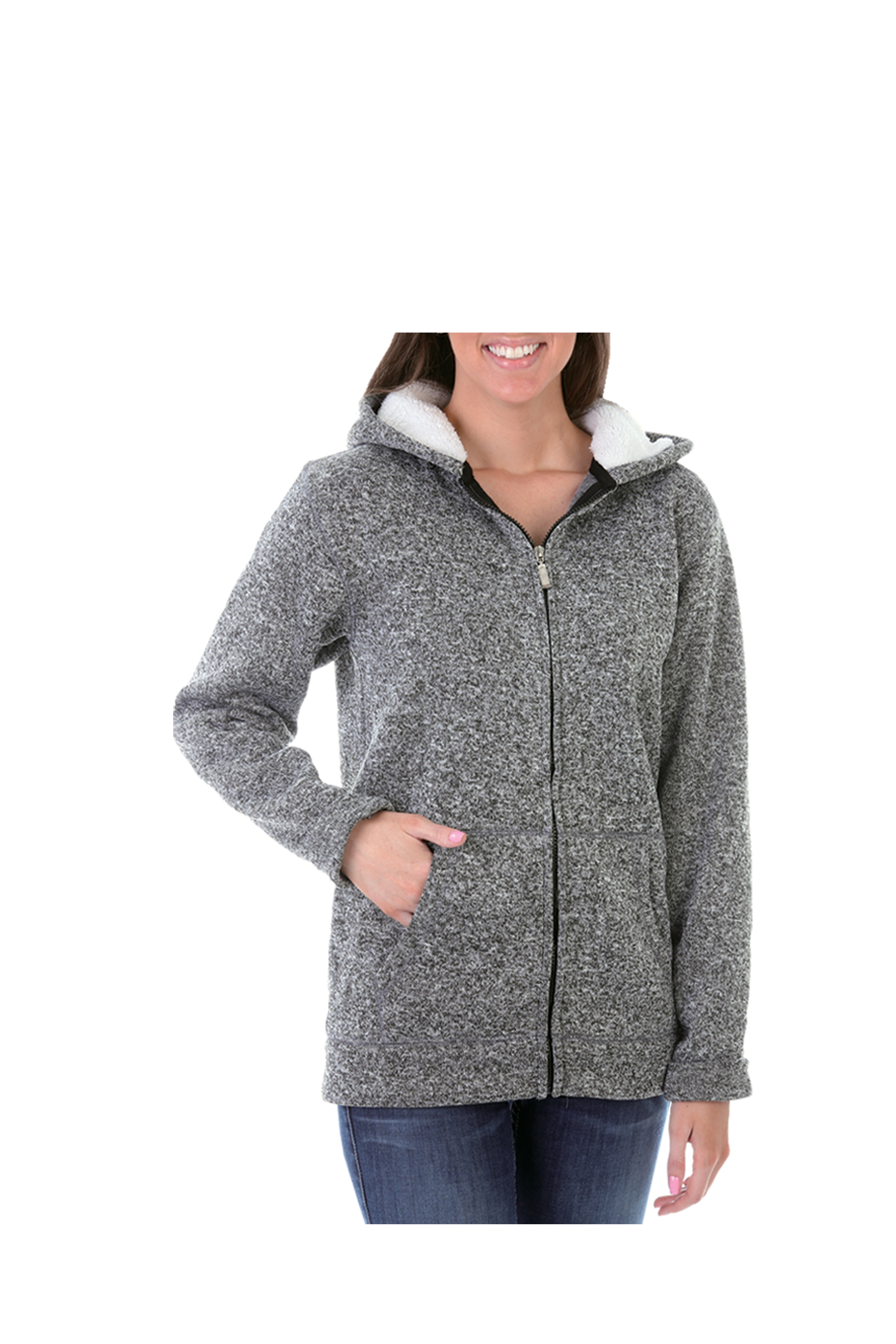 Maxxsel Misses Cut Yarn Dyed Fleece Zipper Hoodie (S-XL