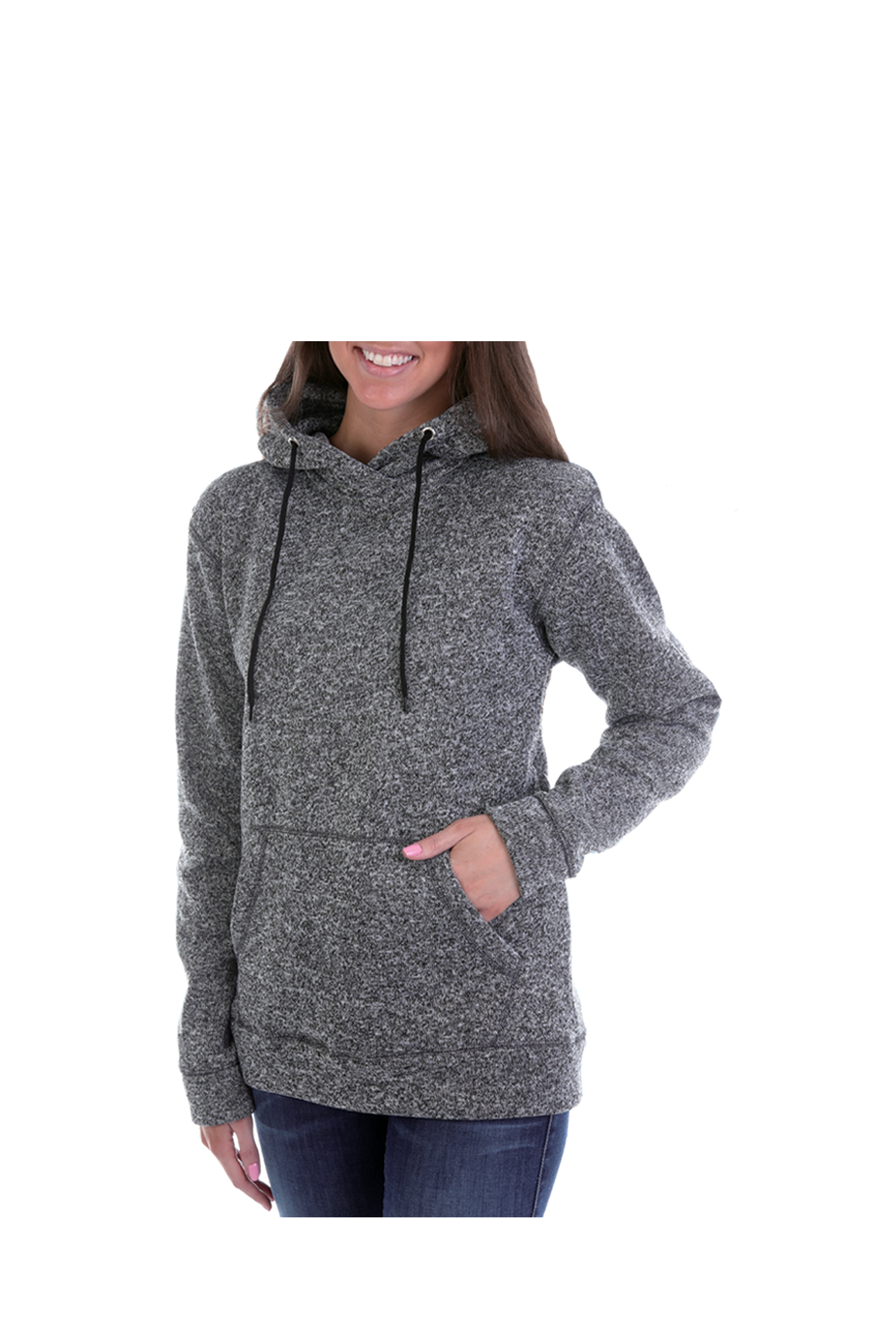 Maxxsel Misses Cut Women's Yarn-Dyed Fleece Pop Over Hoodie (S-XL)